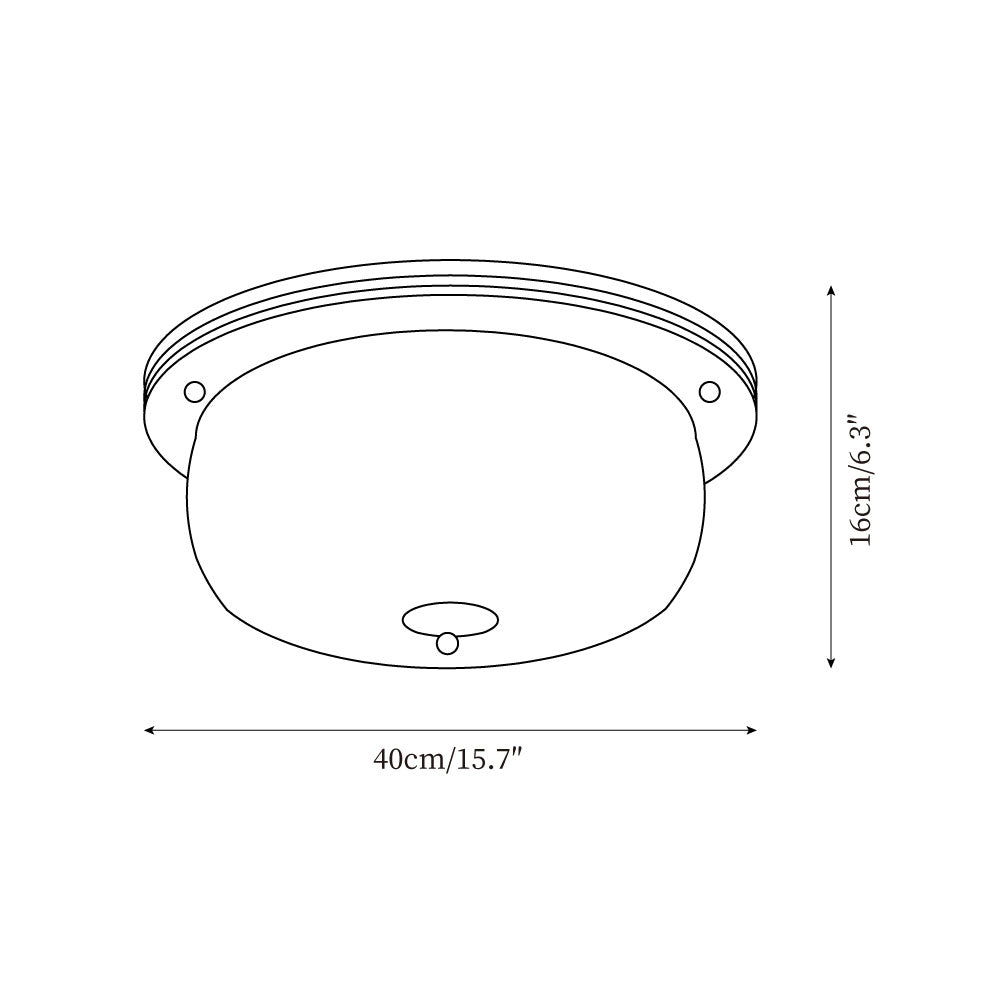 Ceiling Light Glass Flush Mount Modern Minimalist Walnut Brown-Neutral Decor