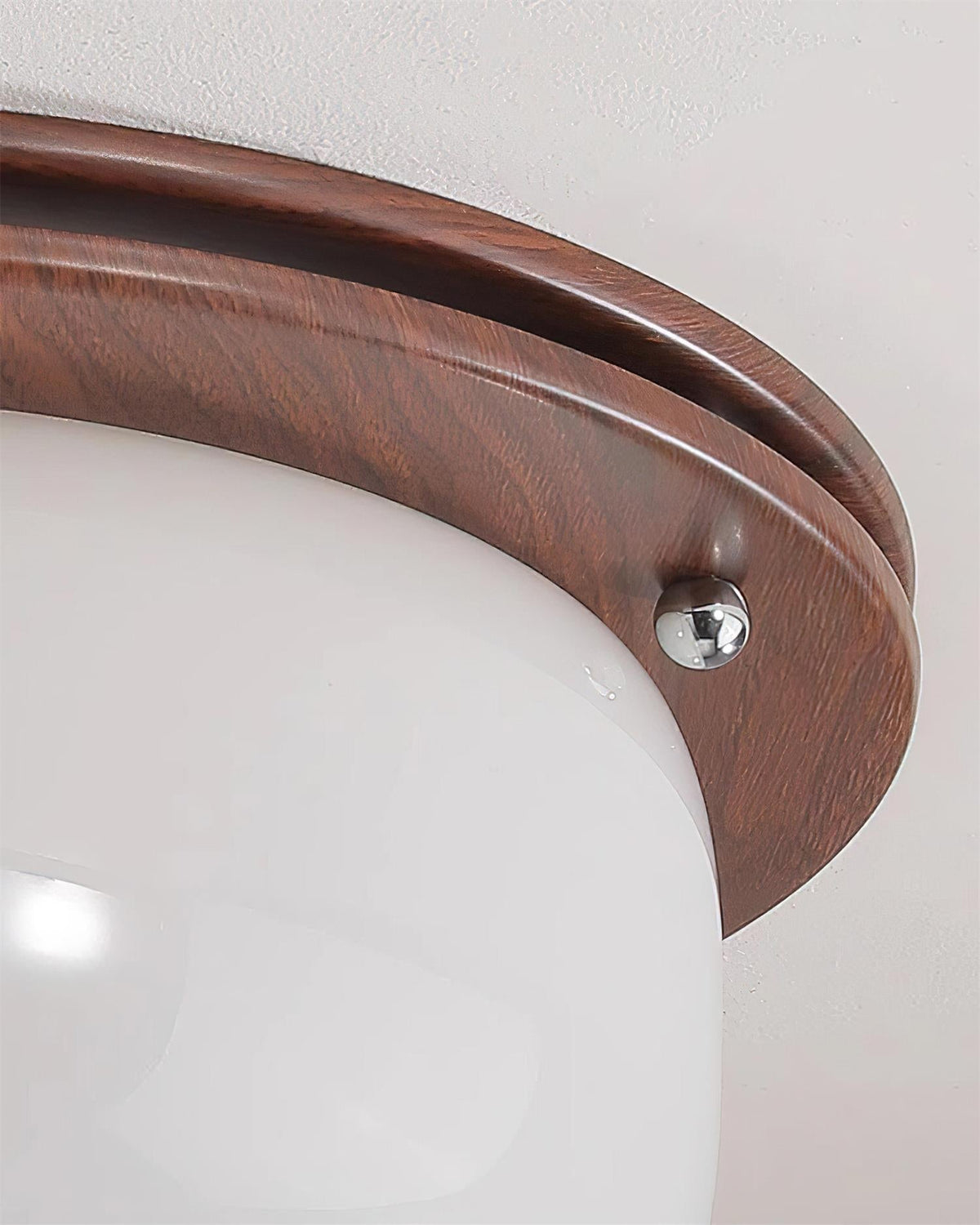 Ceiling Light Glass Flush Mount Modern Minimalist Walnut Brown-Neutral Decor