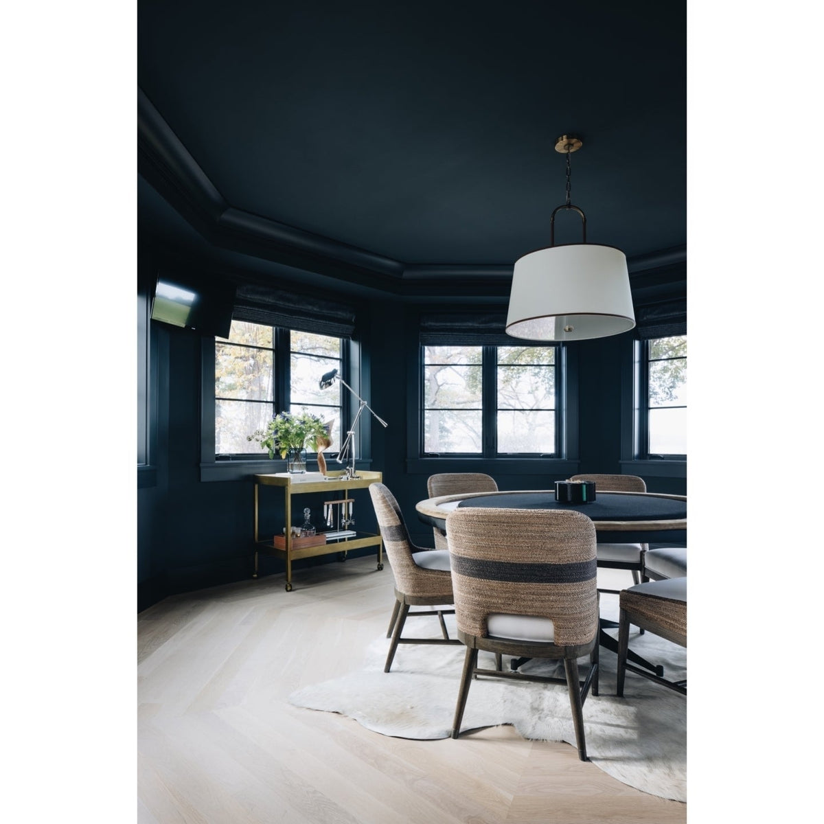 Aurzorora Suspension Vintage Industrielle en Laiton Et Tissu