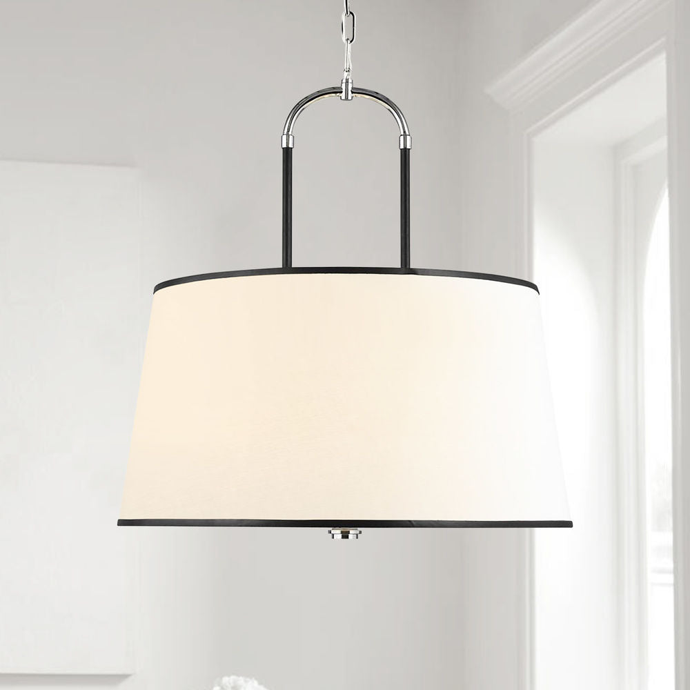 Aurzorora Suspension Vintage Industrielle en Laiton Et Tissu