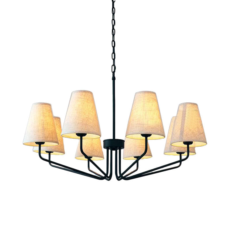 Calelle Lustre Tissu Laiton Industriel Vintage