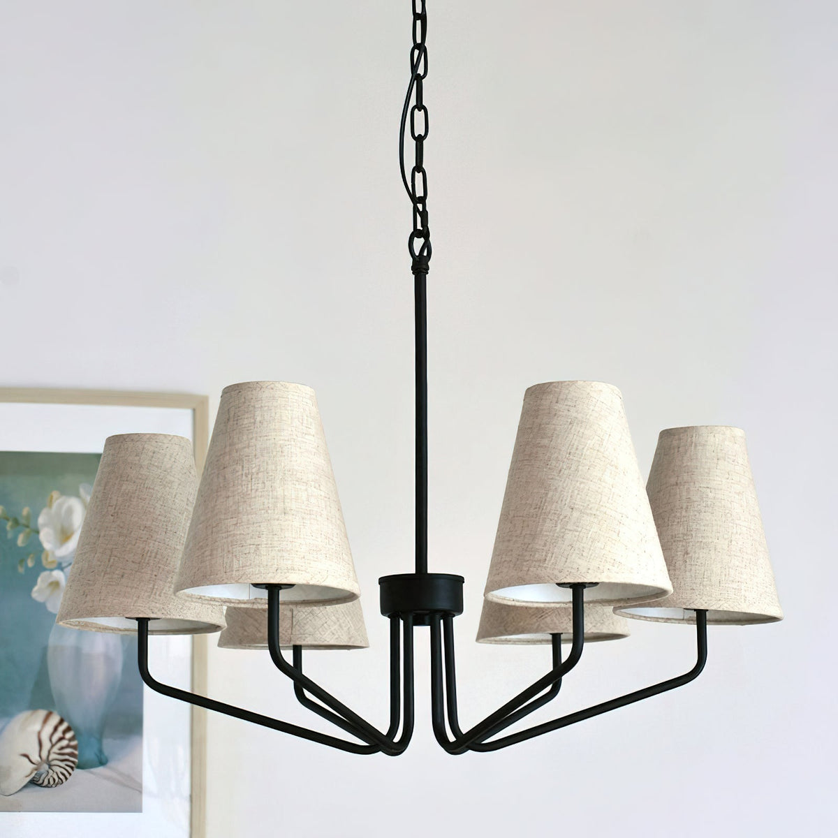Calelle Lustre Tissu Laiton Industriel Vintage