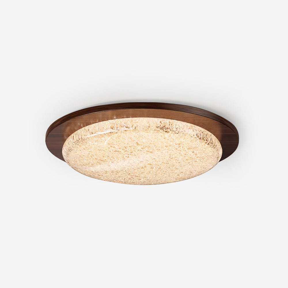 Ririxenor Plafonnier Résine Texturée Ton Bois LED-Cielum