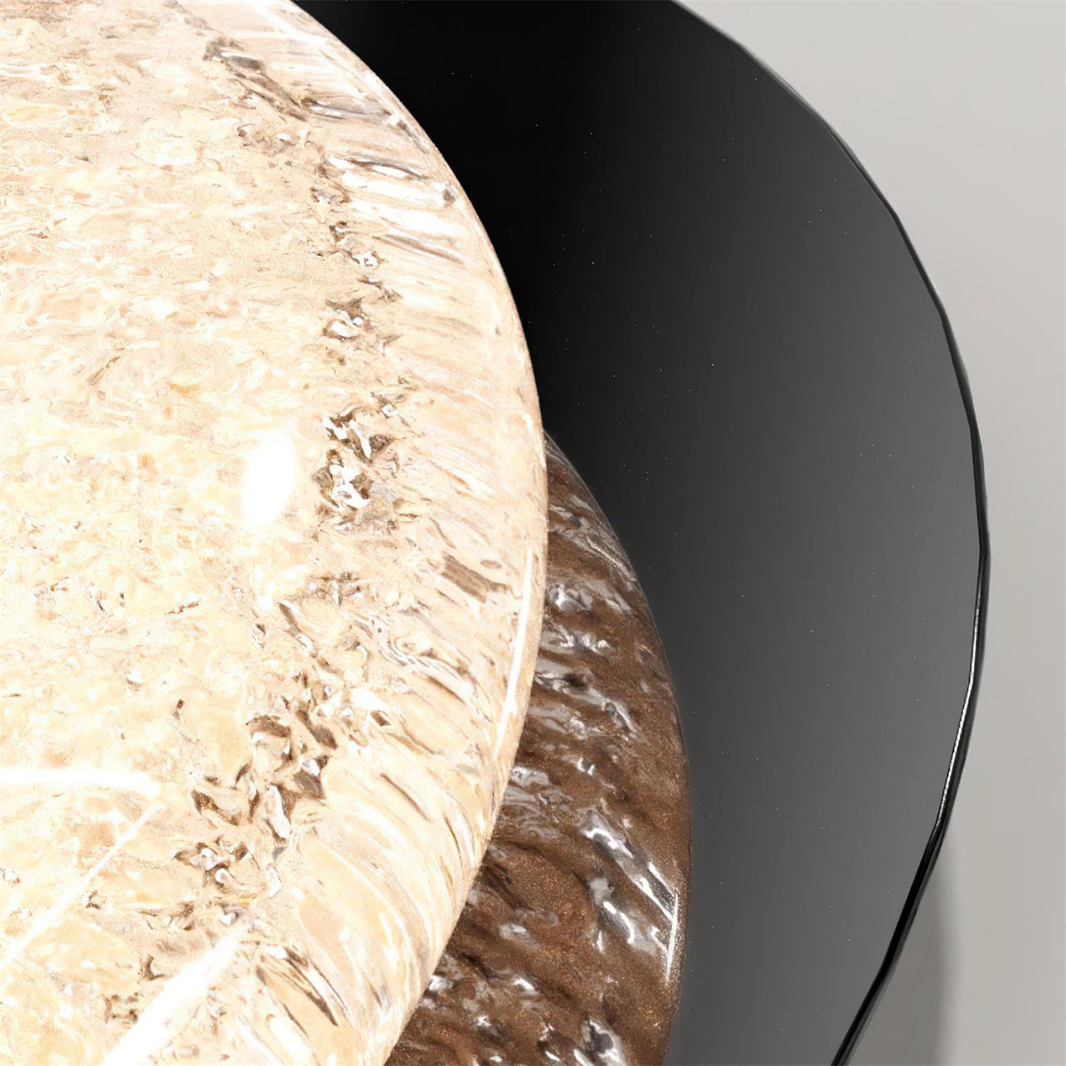 Ririxenor Plafonnier Résine Texturée Ton Bois LED-Cielum