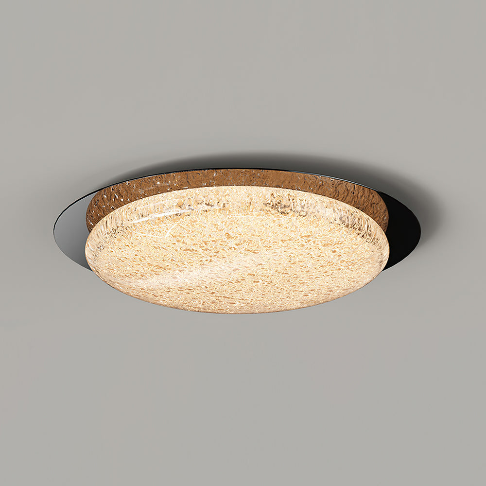 Ririxenor Plafonnier Résine Texturée Ton Bois LED-Cielum