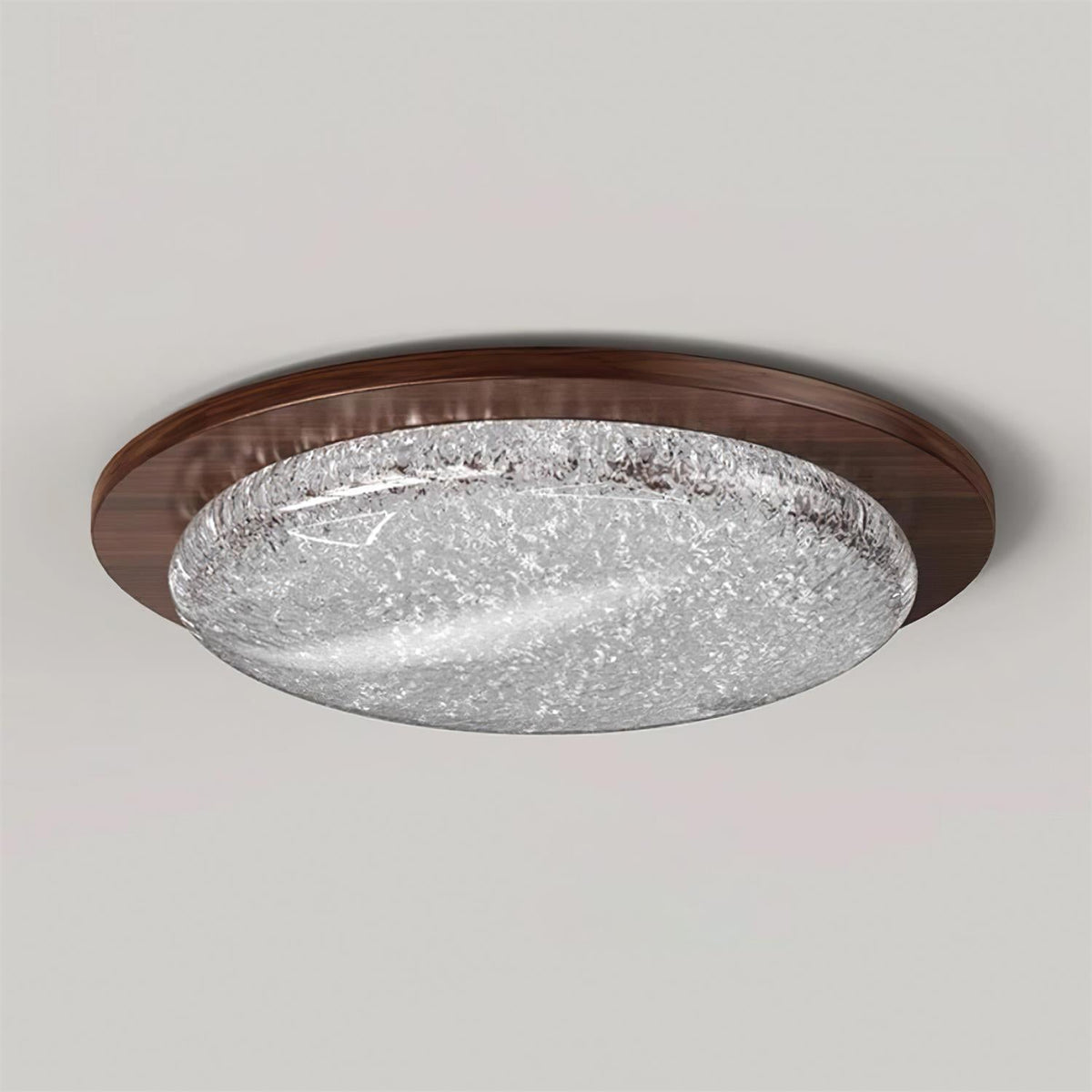 Ririxenor Plafonnier Résine Texturée Ton Bois LED-Cielum