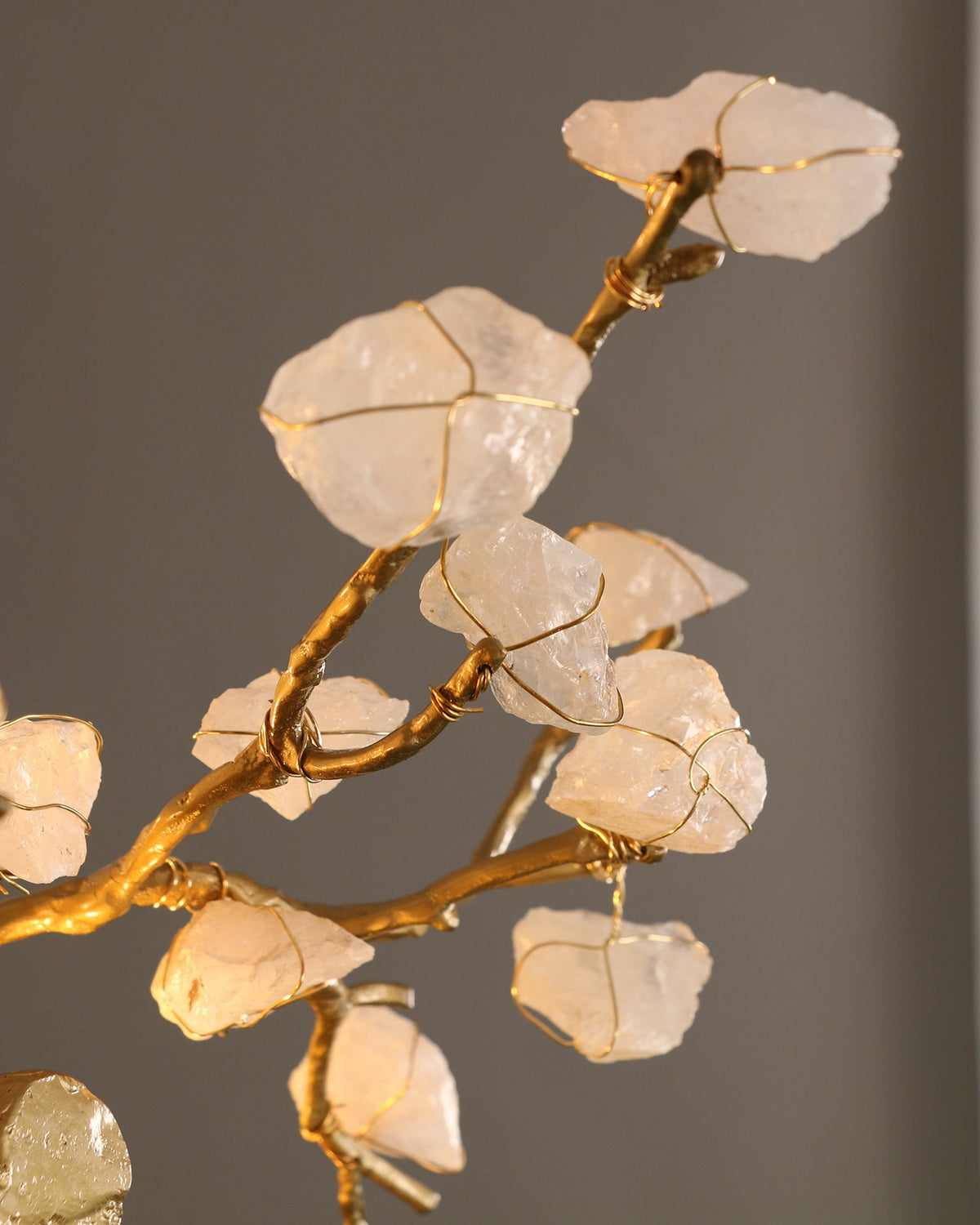 Casterford Lustre Linéaire À Branches En Pierre Blanche