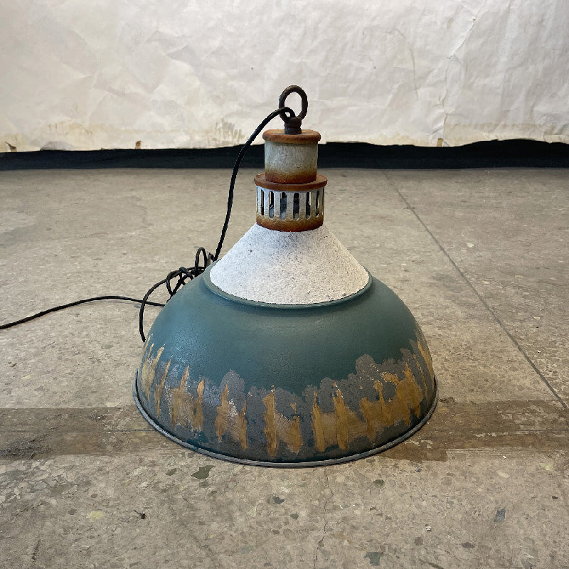 Miranne Suspension Métal Bleu Industriel Vintage