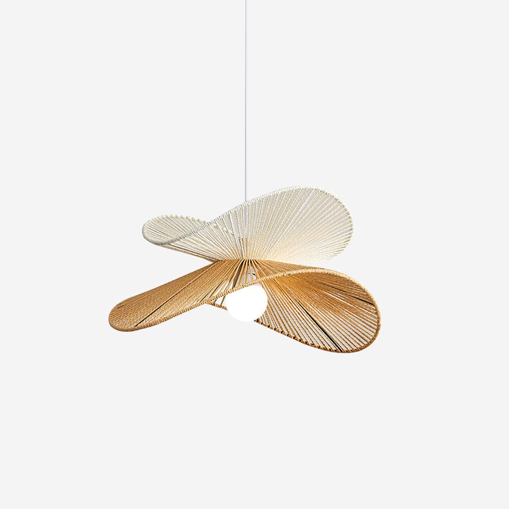 Pendant Lamp Woven Hemp Shade Sculptural Natural Modern-Neutral Decor