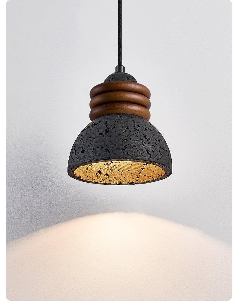 Riso Suspension en Travertin Noir