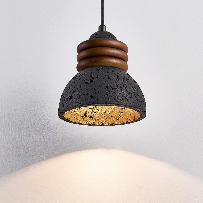 Riso Suspension en Travertin Noir