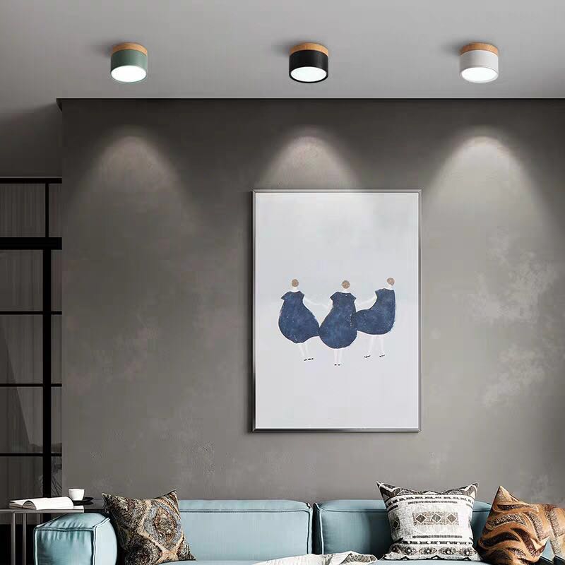 Lumex Petit Plafonnier Led Multicolor Bois Nordique. Couloir-Cielum