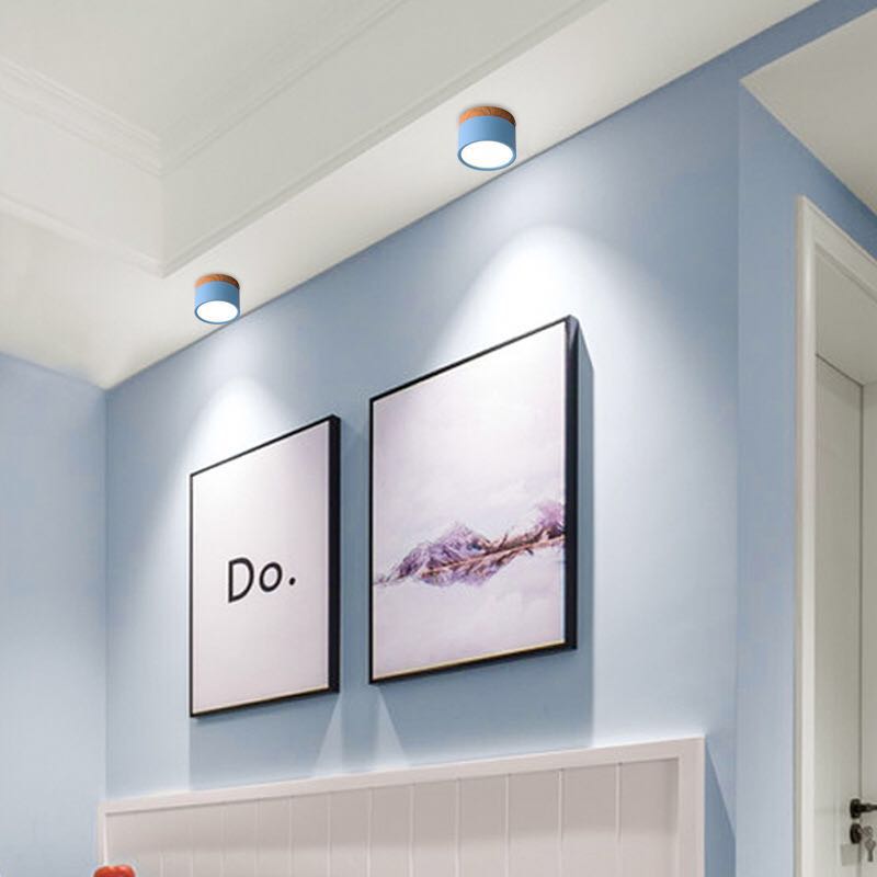 Lumex Petit Plafonnier Led Multicolor Bois Nordique. Couloir-Cielum