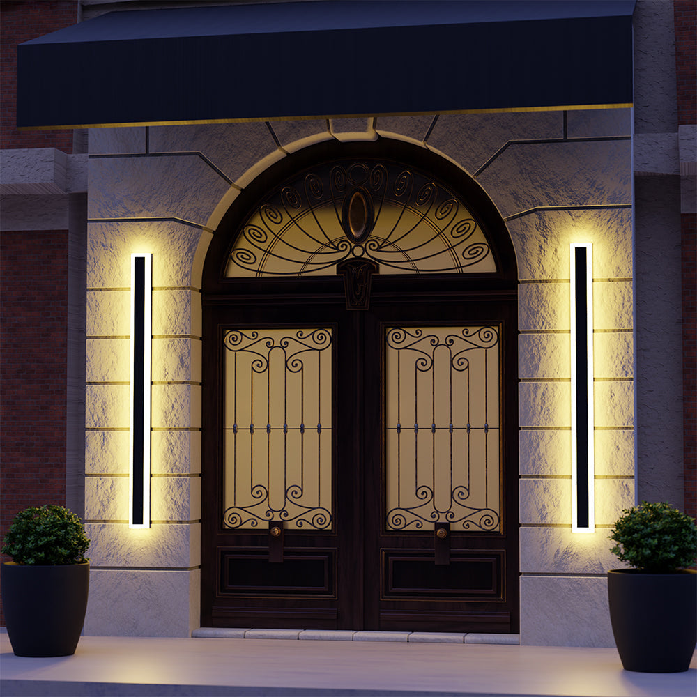 Rivin Moderne LED Applique Murale Extérieure Noir-Cielum
