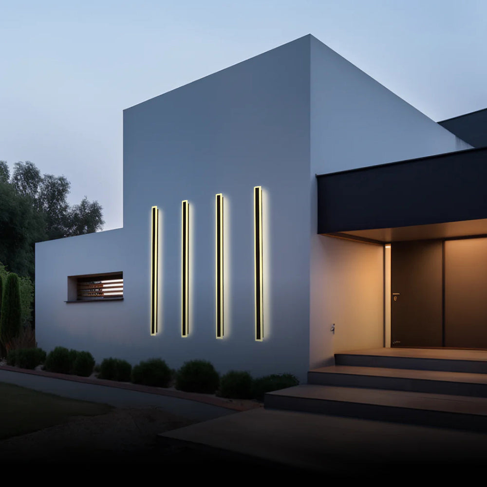 Rivin Moderne LED Applique Murale Extérieure Noir-Cielum