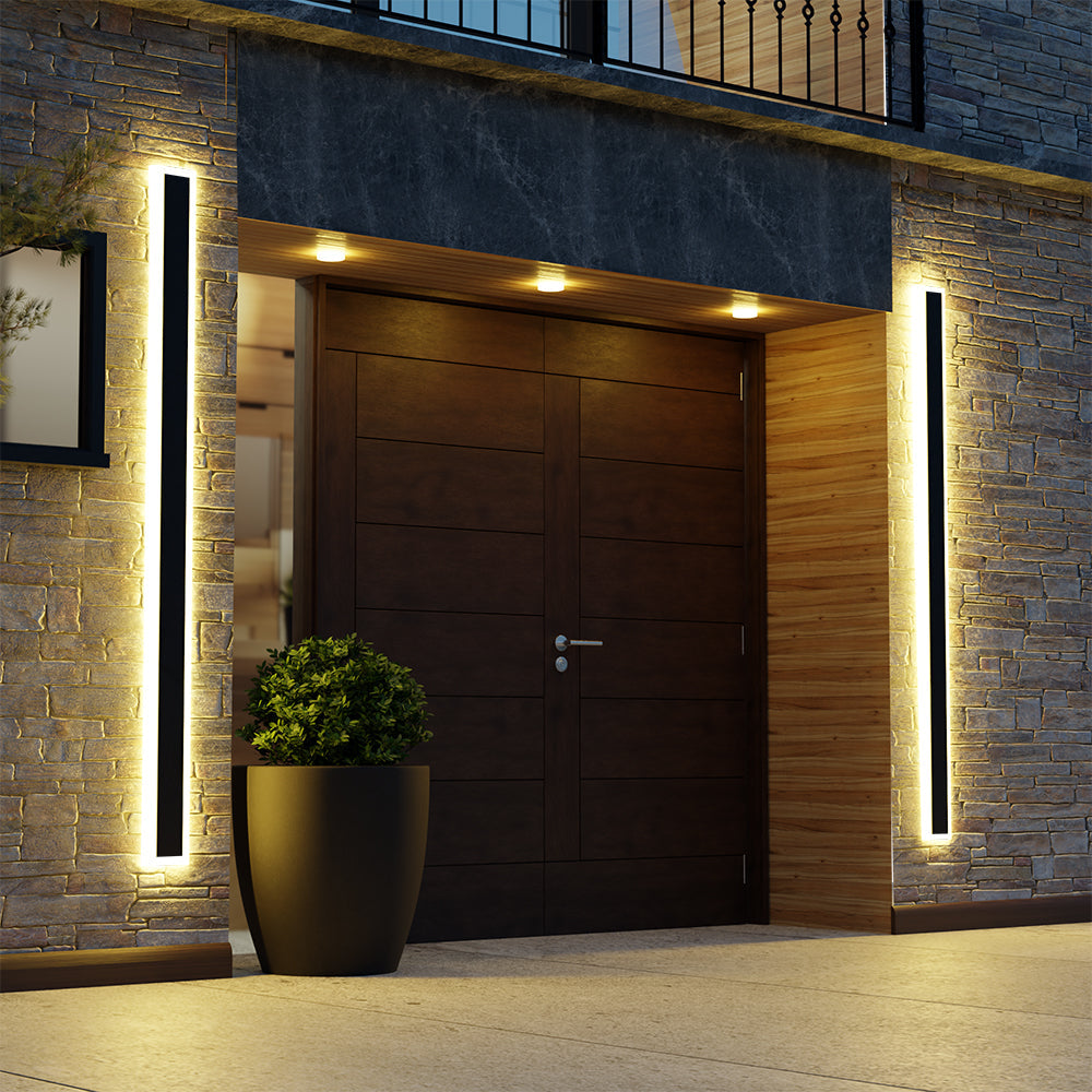 Rivin Moderne LED Applique Murale Extérieure Noir-Cielum