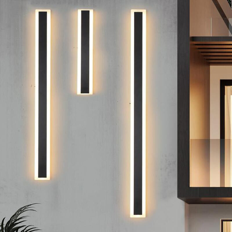 Rivin Moderne LED Applique Murale Extérieure Noir-Cielum