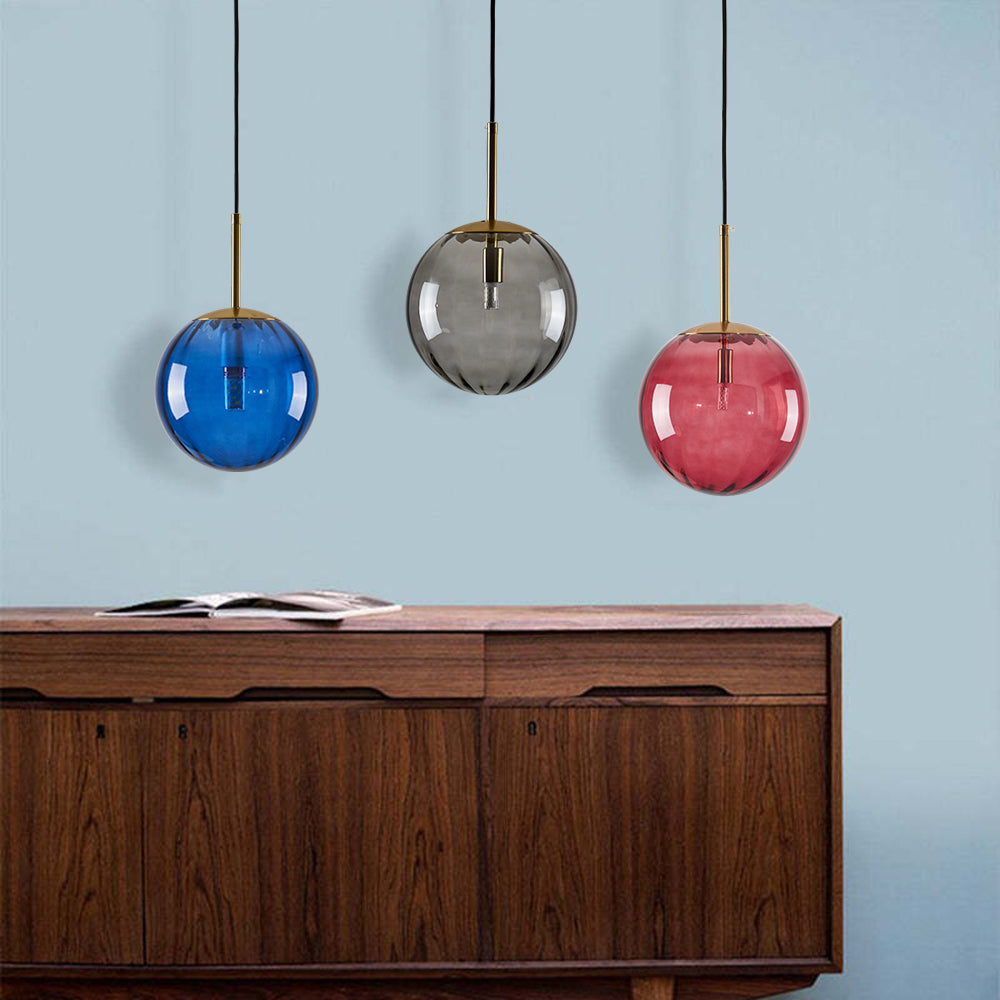Sevenel Suspension Boule Moderne Métal/Verre-Cielum