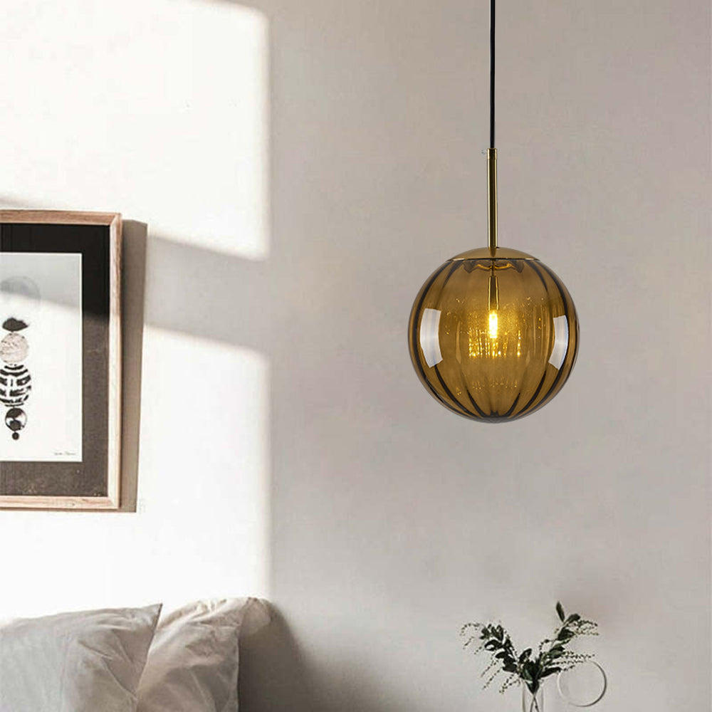Sevenel Suspension Boule Moderne Métal/Verre-Cielum