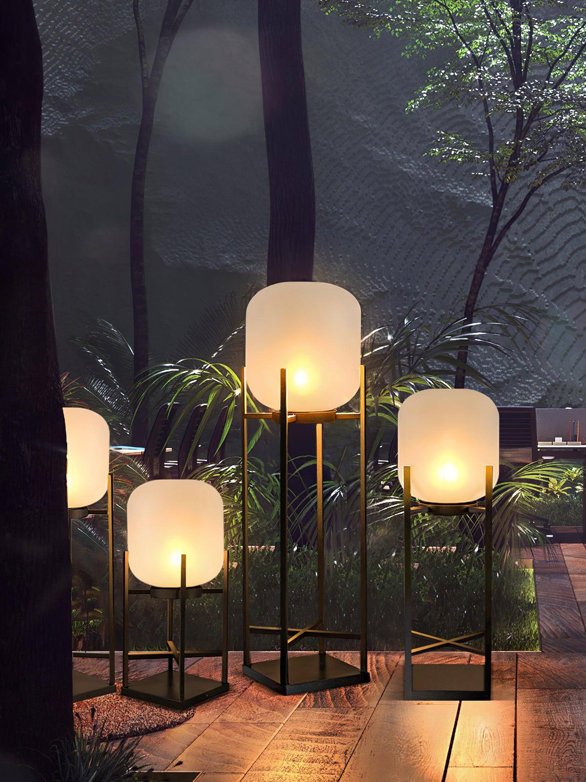 Sevenq Lampadaire en Forme de Lanterne