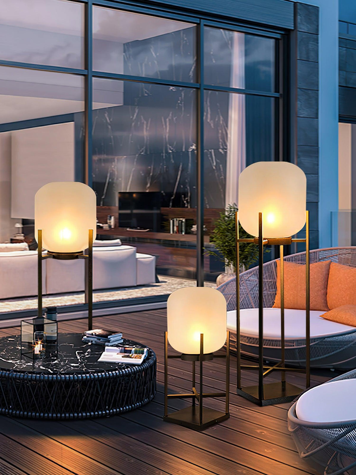 Sevenq Lampadaire en Forme de Lanterne