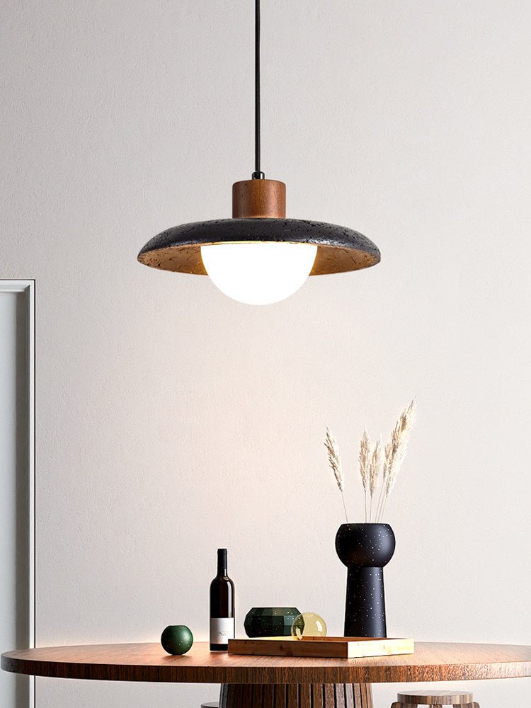 Podve Noir Travertin Suspension Minimaliste