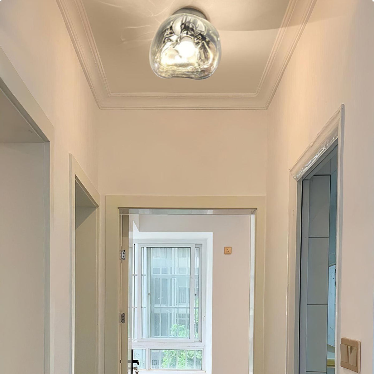 Leni Amber Glass Wall Lamp-Neutral Decor