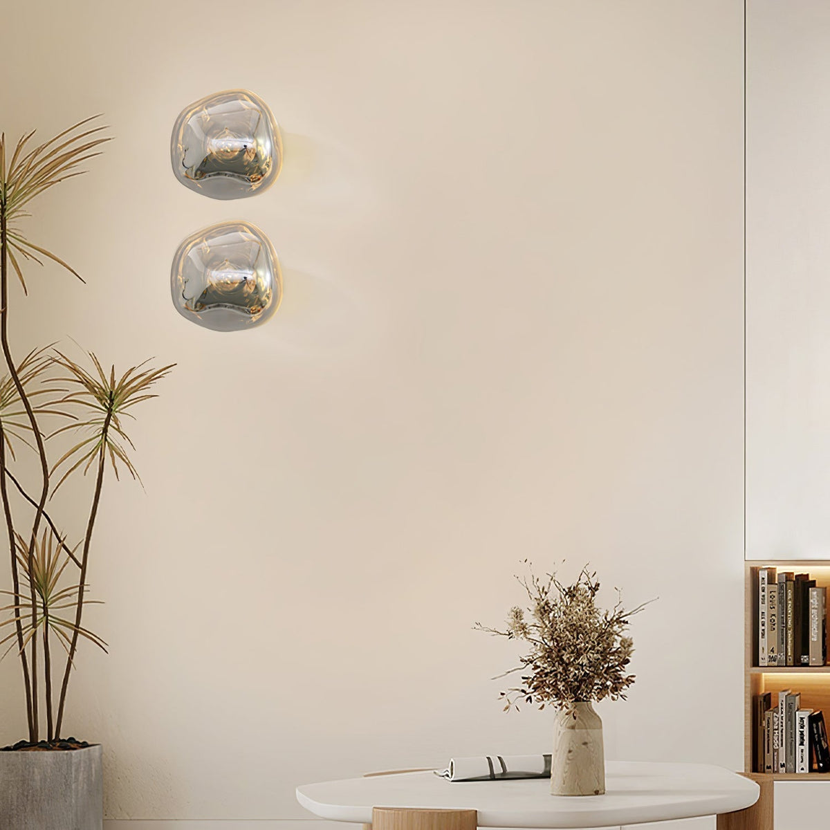 Leni Amber Glass Wall Lamp-Neutral Decor