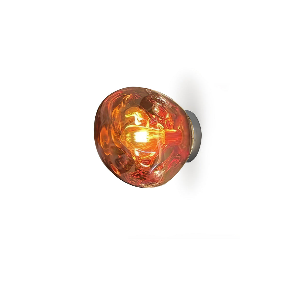 Leni Amber Glass Wall Lamp-Neutral Decor