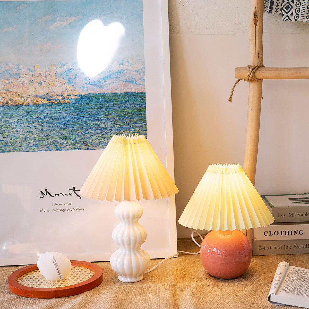 Hart Lampe de Table Vintage en Tissu