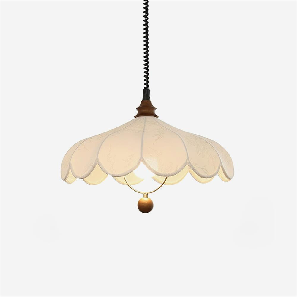 Pendant Lamp Petals with Pattern Vintage Floral French Elegance-Neutral Decor
