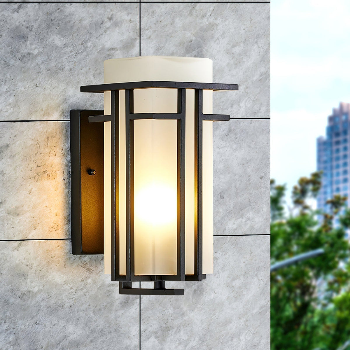 Keloz Lampe Murale Extérieure en Fer Lanterne Rétro-Cielum