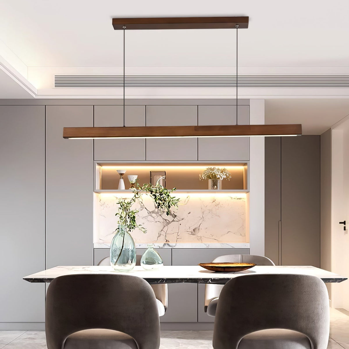 Develo Suspension linéaire minimaliste en bois-Cielum