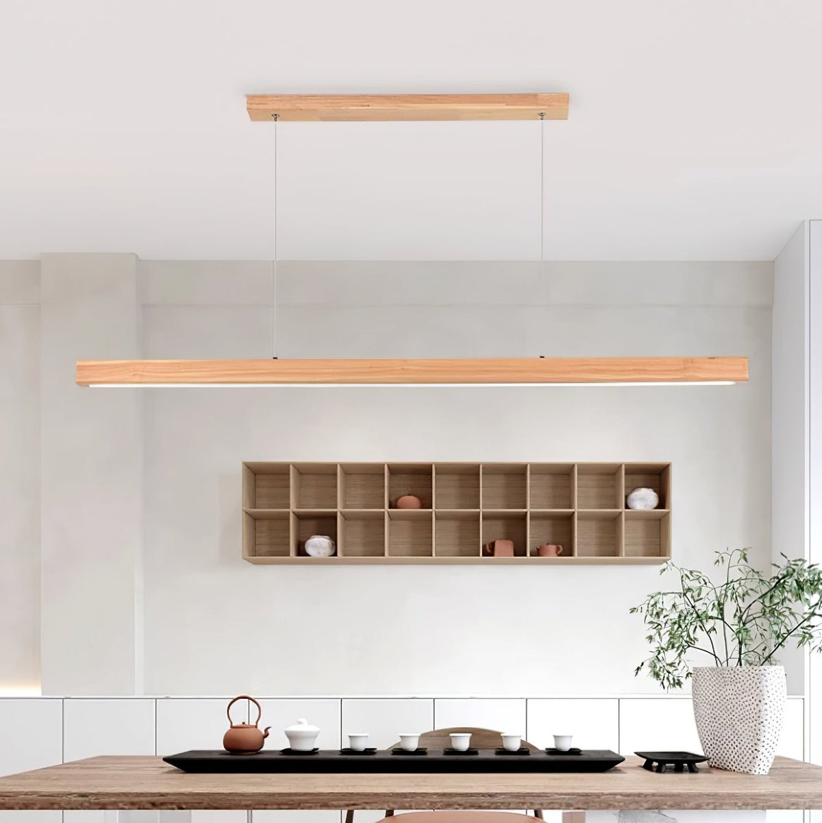 Develo Suspension linéaire minimaliste en bois-Cielum