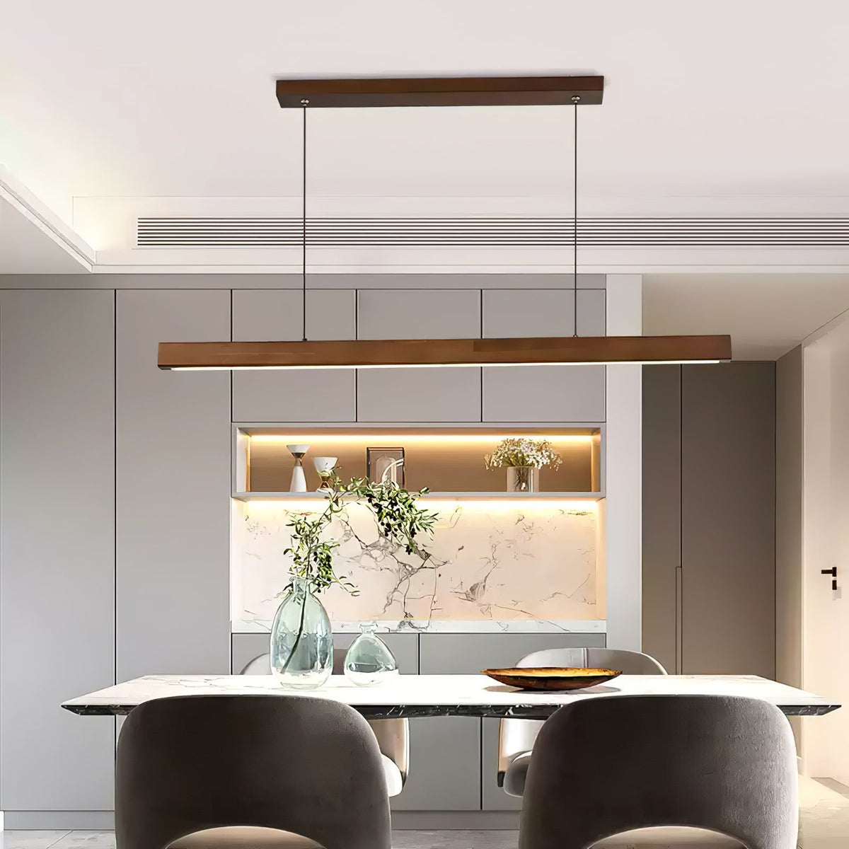 Develo Suspension linéaire minimaliste en bois-Cielum