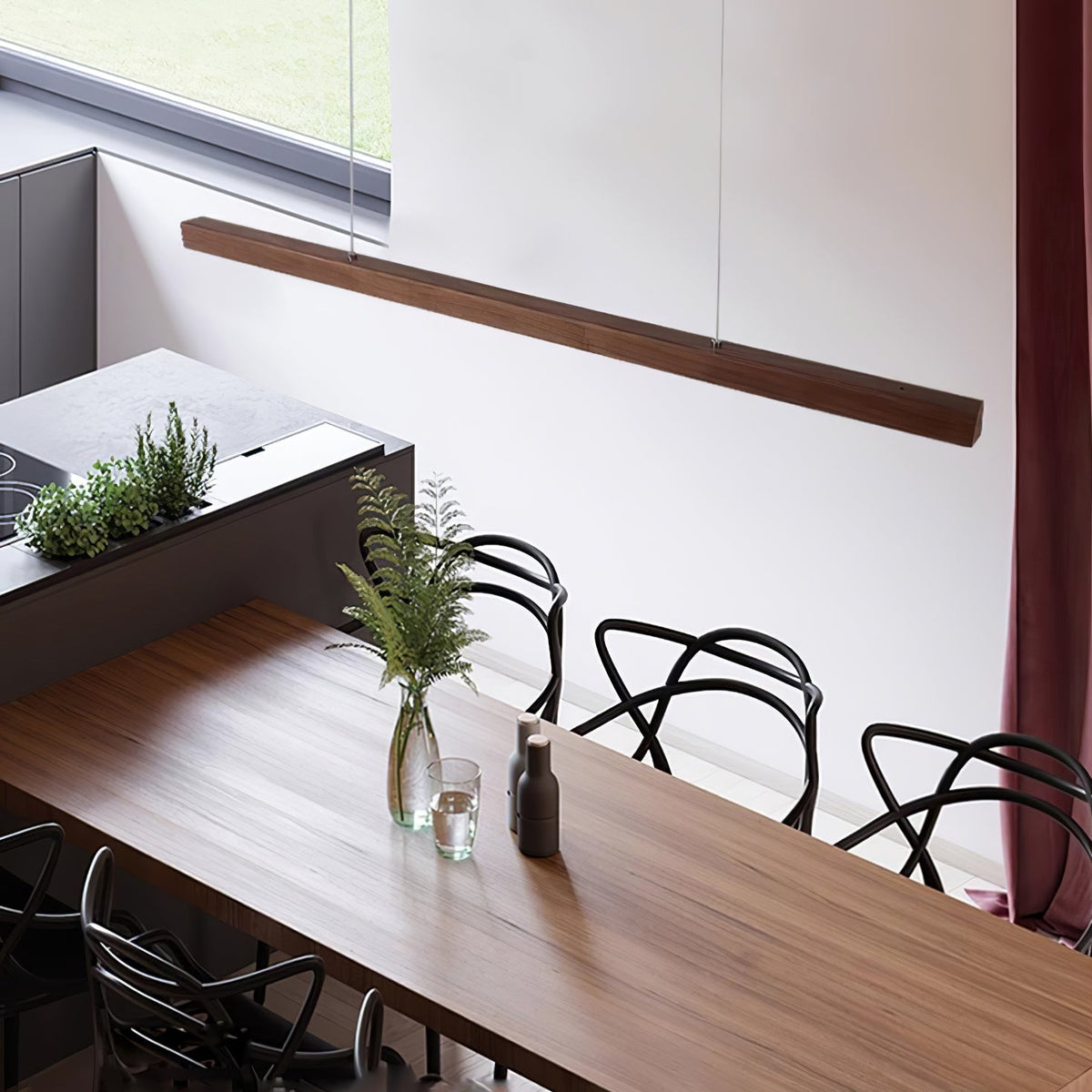 Develo Suspension linéaire minimaliste en bois-Cielum