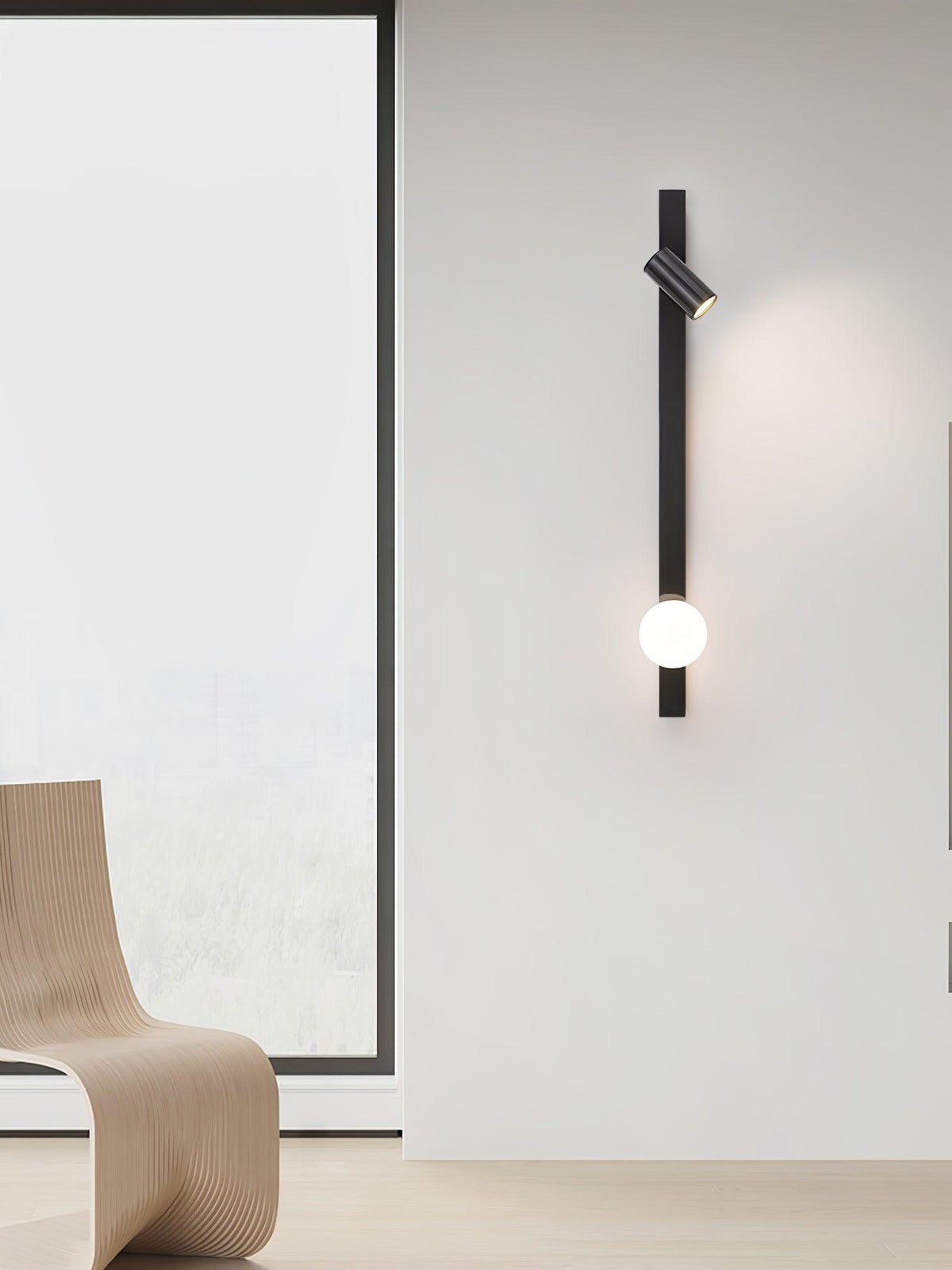 Aloz Applique Murale Minimaliste en Laiton Et Verre
