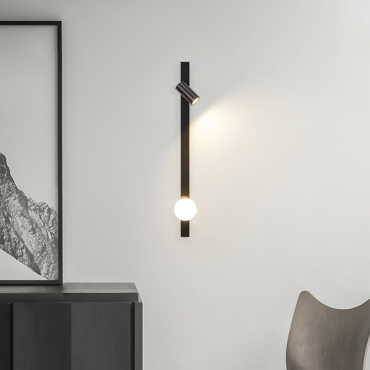 Aloz Applique Murale Minimaliste en Laiton Et Verre