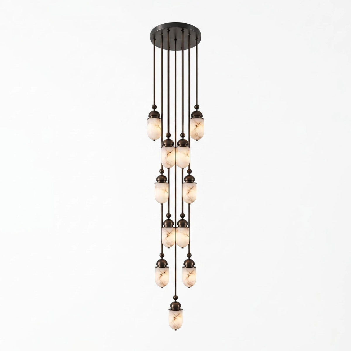 Whitcombe Suspension En Albâtre Sur Tige