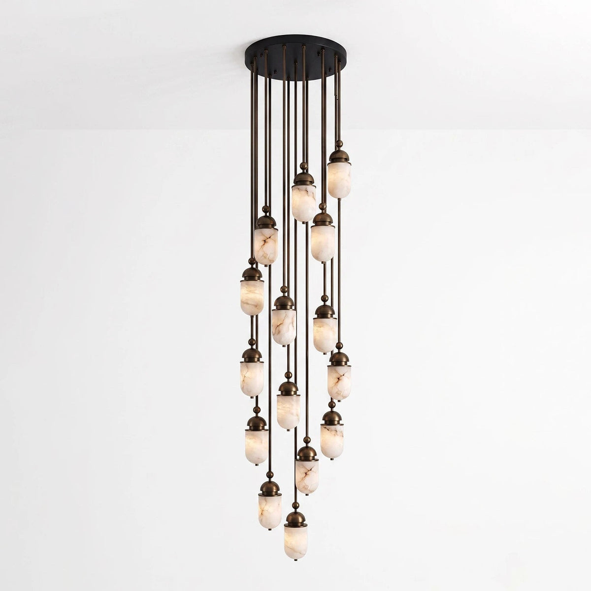 Whitcombe Suspension En Albâtre Sur Tige