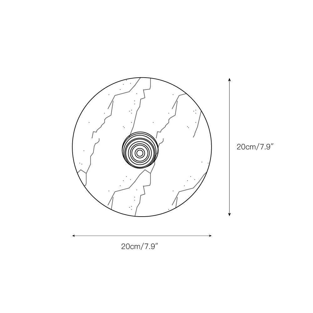 Tevenae Applique Murale Marbre Métal Art Nordic