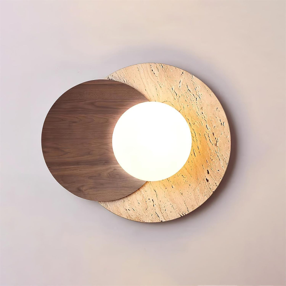 Lirixe Applique Murale Minimaliste en Travertin-Cielum