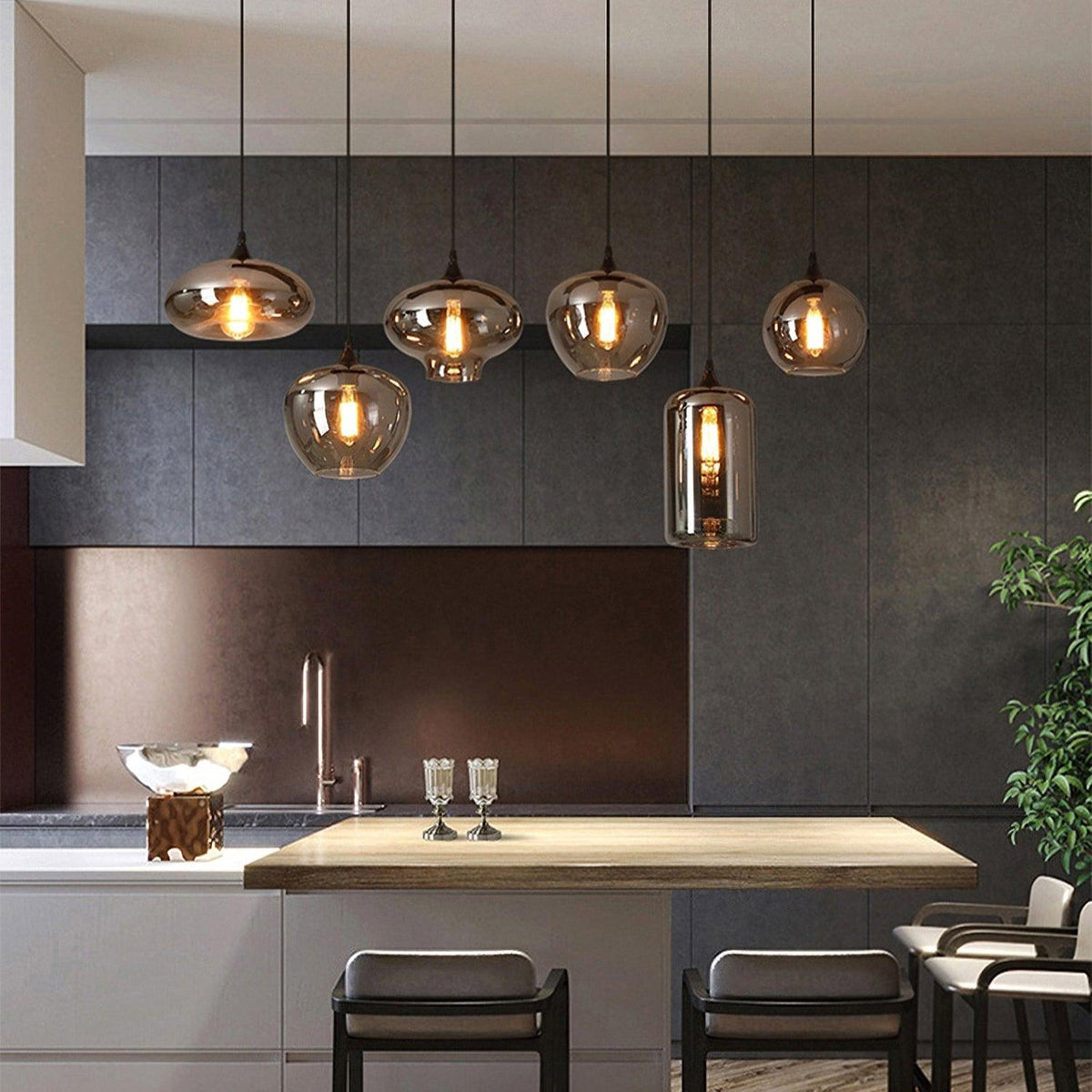 Nerel Suspension en Verre Industrielle Chic-Cielum