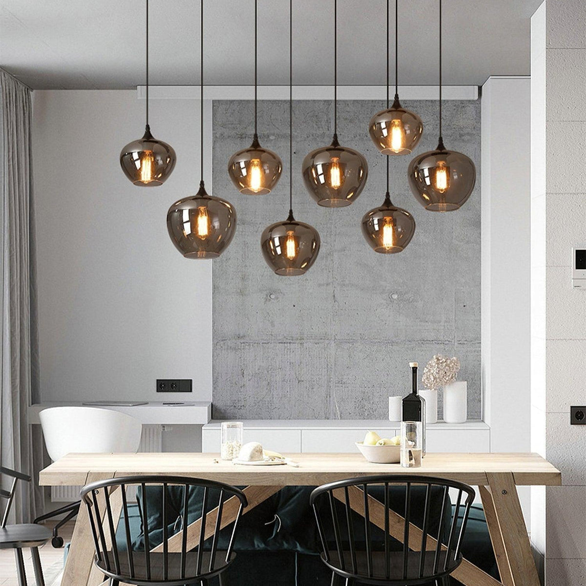 Nerel Suspension en Verre Industrielle Chic-Cielum