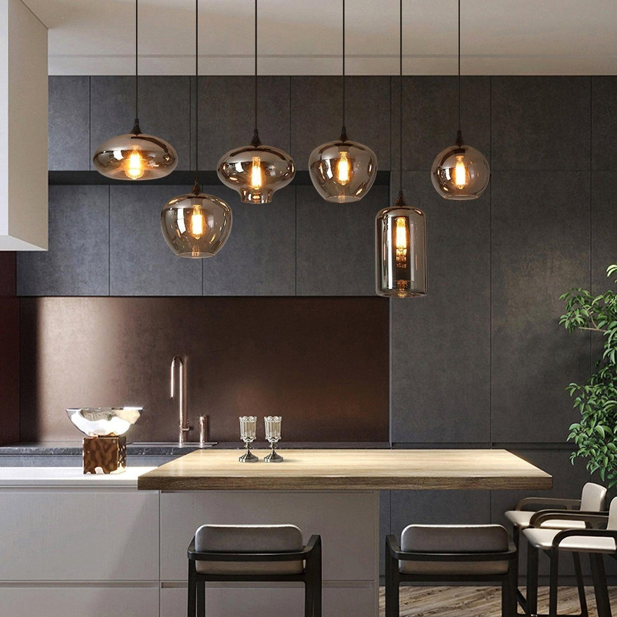 Nerel Suspension en Verre Industrielle Chic-Cielum