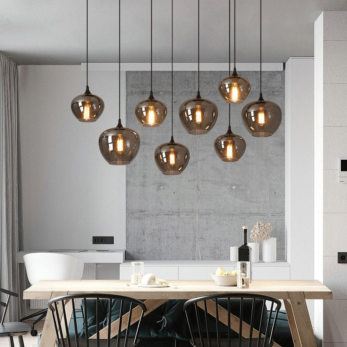 Nerel Suspension en Verre Industrielle Chic-Cielum