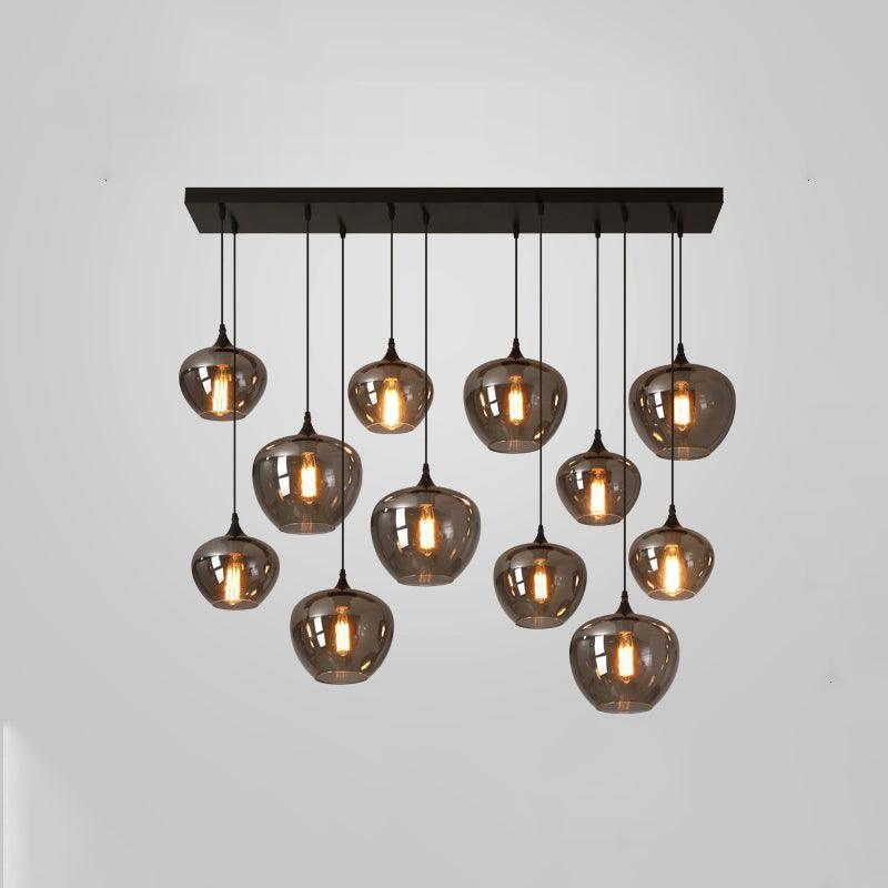 Tevely Suspension Industrielle Chic en Verre