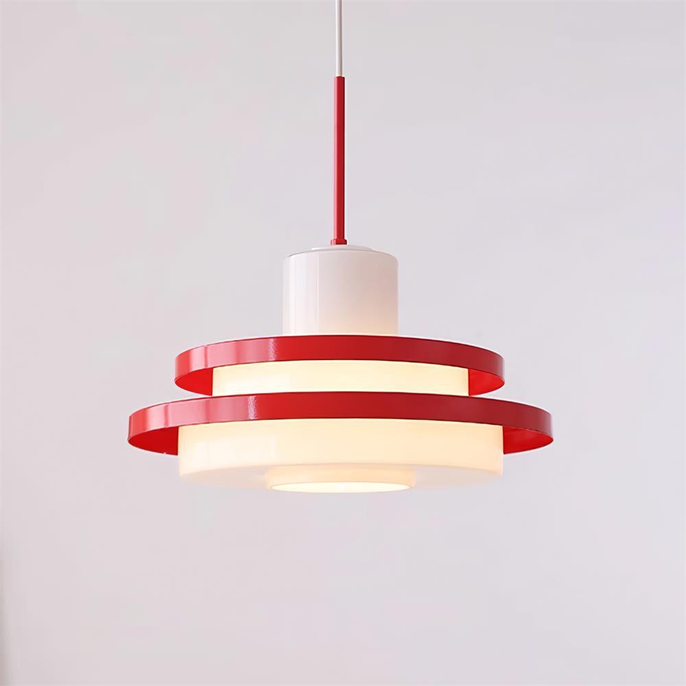 Dominexor Lustra Lampe Suspendue Rouge Blanche-Cielum