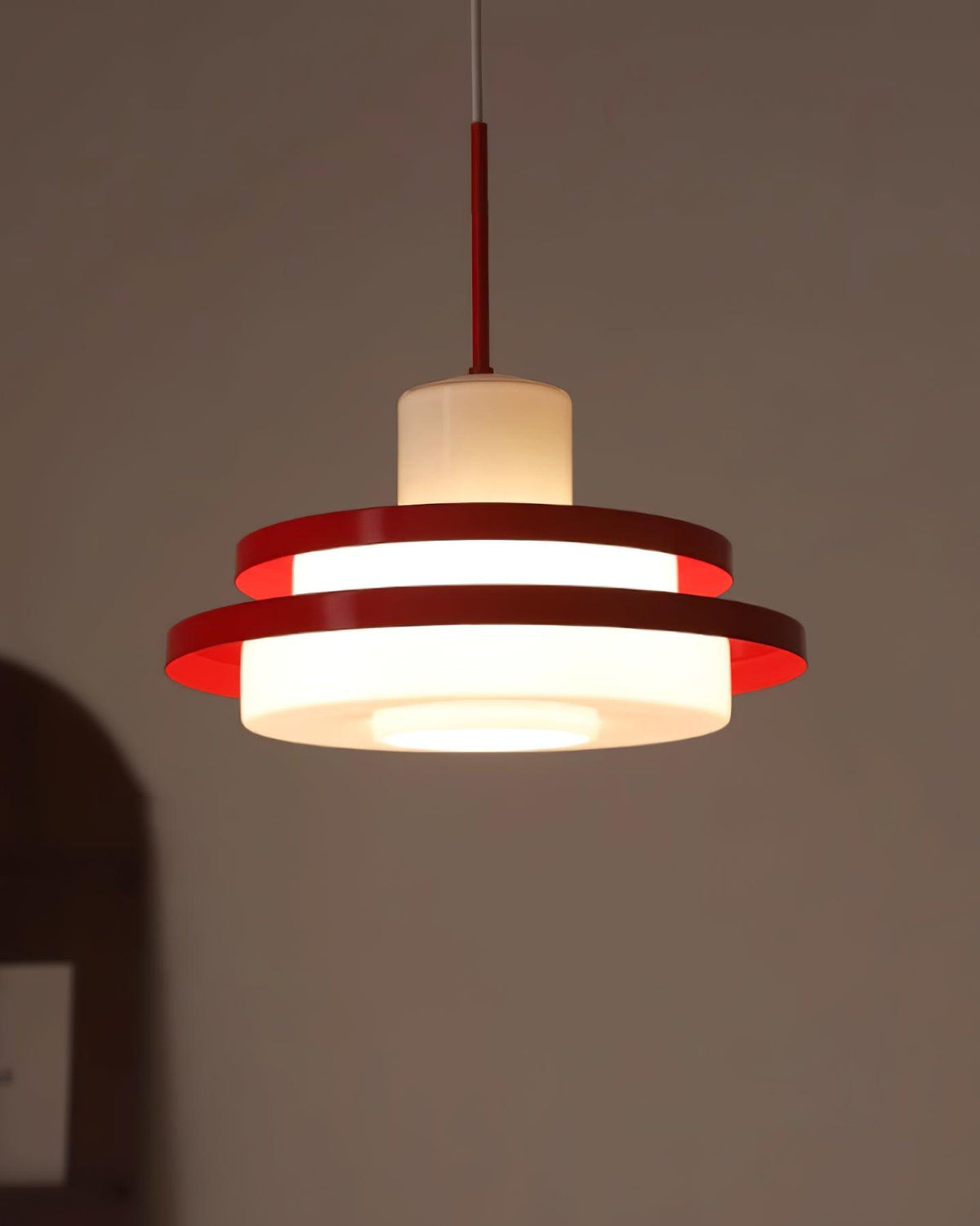 Dominexor Lustra Lampe Suspendue Rouge Blanche-Cielum