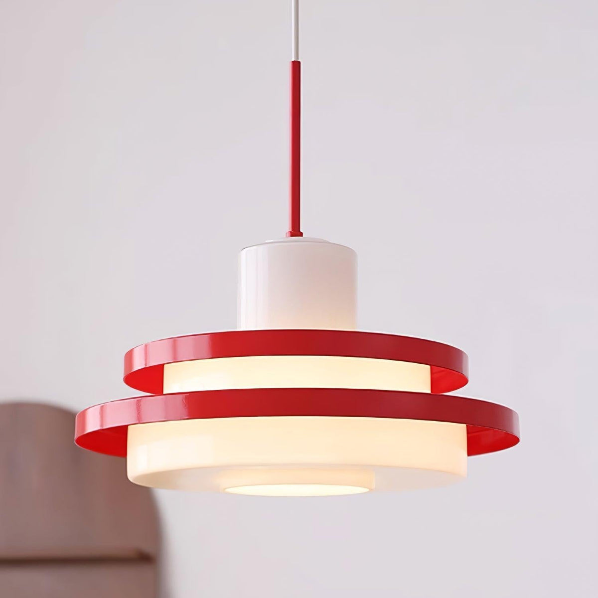 Dominexor Lustra Lampe Suspendue Rouge Blanche-Cielum